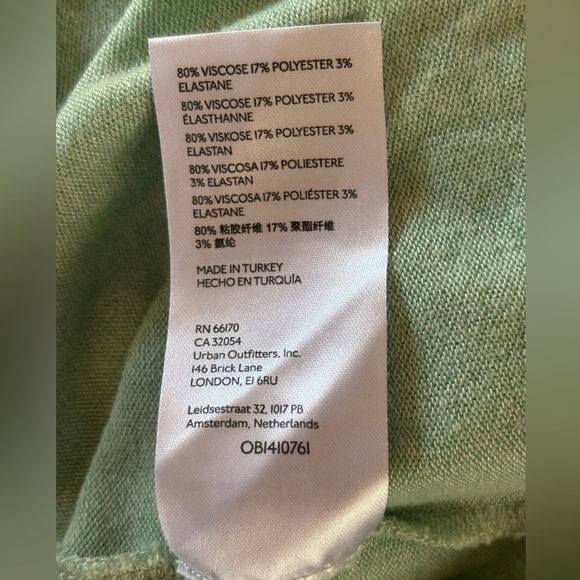 Anthropologie Puff Sleeved Turtleneck Soft Knit Sweater Mint Green Size: M - Picture 7 of 9